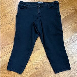 Torrid Luxe Skinny Jeans Black Sateen Stretch Size 22S